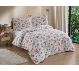 Flanelové francúzske obliečky 220x220, 70x90 Rosario red