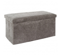 Skladací taburet Medford s úložným priestorom sivý