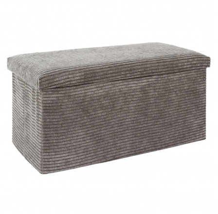 Skladací taburet Medford s úložným priestorom sivý