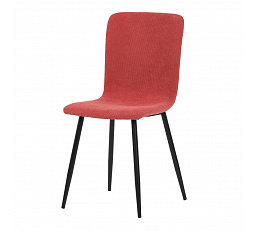 Jedálenská stolička, červená látka, čierny kov