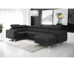 Rohová sedacia súprava ORION MAX III s funkciou spania 165x320x185 cm - čierna, ľavá