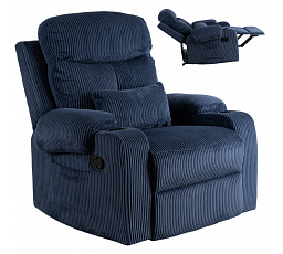 Rozkladacie kreslo TORRES Modrý menčester