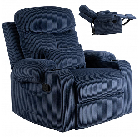 Rozkladacie kreslo TORRES Modrý menčester