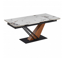 Stôl REX 2 Keramický Rozkladací 180-240 cm Biely Mramor/Dub
