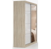 Šatní skriňa MULTI 35 - 203 cm, Dub Sonoma/Biely Lesk