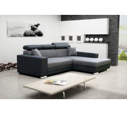 Rohová sedacia súprava Mexicana Lux P sivá/EKO čierna
