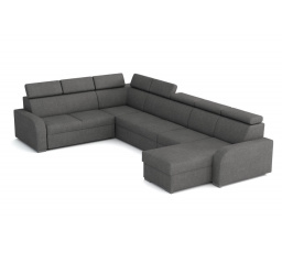 Rohová sedacia súprava v tvare U Norway sivá