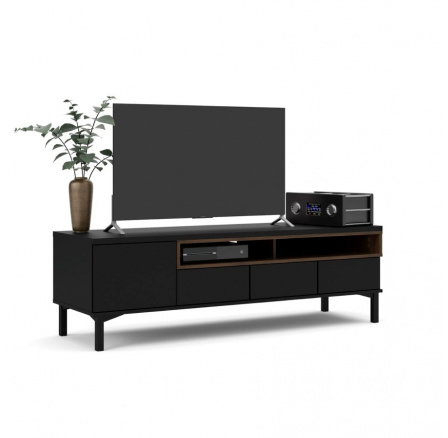 TV komoda ATREI 179, Čierna/Orech