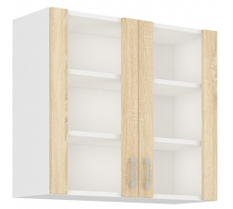 Kuchynská horná skrinka SALLY 80-GS-72-2F, Dub sonoma