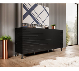 Komoda NOVA, matná čierna