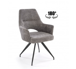 Jedálenská otočná stolička K542, Sivá/Čierna