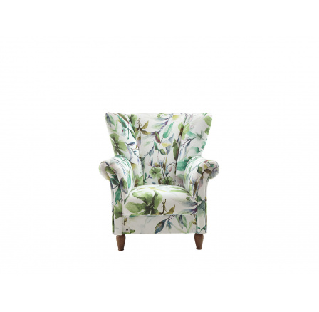 STRAWINSKY II ES - kreslo Tlač Magnolia 0301.003/40 zelená biela, rezivo.TX061 (BRW COMFORT) II.skp. (Z)