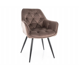 STOLIČKA CHERRY VELVET ČIERNY RÁM/CAPPUCCINO BLUVEL 38