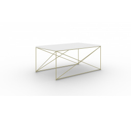 Konferenčný stolík Dante Zlatý+Biely Lesk