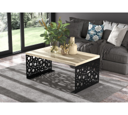 Konferenčný stolík RINA 100x60 Čierny+Sonoma