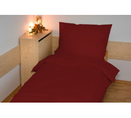 Obliečky bavlna UNI 140x200, 70x90 cm vínové zipsový uzáver