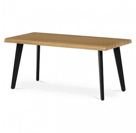 Stôl konferenčný, 120x60x55 cm, MDF doska, dekor divoký dub, kov, čierny lak