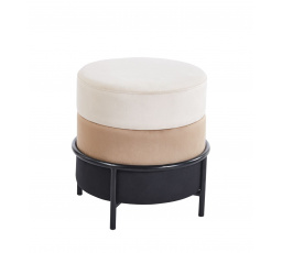 Taburet P8-FX (B) béžová / cappuccino / čierna