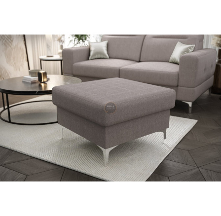 Taburet čalúnený MALIBU 70 x 70 cm - sivá Taburet čalúnený MALIBU 70 x 70 cm - sivá