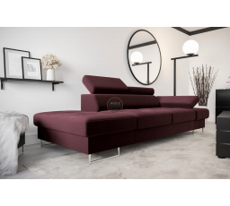 Sofa GALAXY II leňoška 235 cm - bordová, ľavá strana