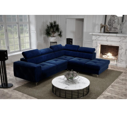 Rohová sedacia súprava ORION II s funkciou spania 225x255 cm - modrá, pravá