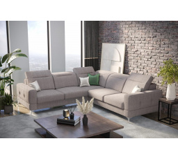 Rohová sedacia súprava MALIBU MAX 250x250 - sivá, pravá