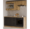 Kuchyňská skříň MODENA - 60 DK-210 2F, Dub Artisan/Černý mat+Dub Artisan