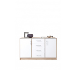 Komoda SMART SRK1 veľká, dub sonoma + biela lux