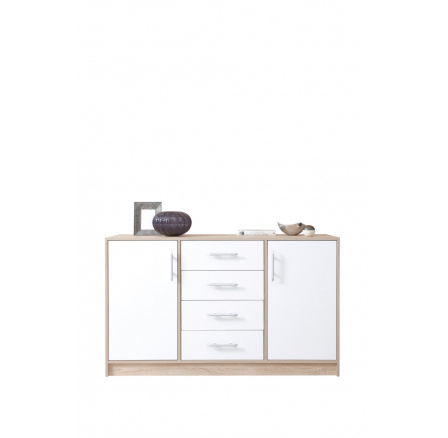 Komoda SMART SRK1 veľká, dub sonoma + biela lux Komoda SMART SRK1 veľká, dub sonoma + biela lux