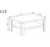 Konferenčný stôl LIVINIO L13 Ribbeck / Biely lesk