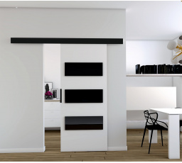 Posuvné dvere STANDART MIX E90, biela/čierna