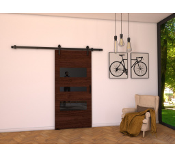 Posuvné dvere LOFT C80, Wenge/čierna