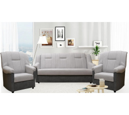 Sedacia súprava Panda S 3+1+1 Alfa 17/19 sv.šedá/tmavá.šedá