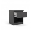 Nočný stolík SIMPLICITY 238, Čierna matná