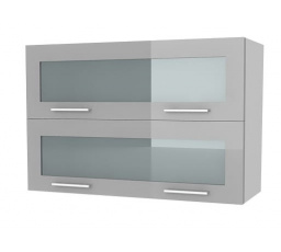 Kuchynská skrinka Femme KL80 2W, sivý lesk