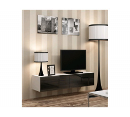 TV komoda VIGO 140 - bielo-čierna