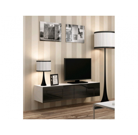 TV komoda VIGO 140 - bielo-čierna TV komoda VIGO 140 - bielo-čierna