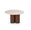 Konferenčný stolík DOROTEA, travertín / orech