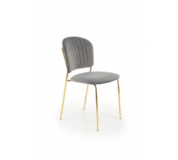 Jedálenská stolička K499, sivá/zlatá