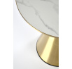Konferenčný stolík TRIBECA, efekt bieleho mramoru/zlatá