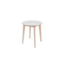 stôl IKKA dub sonoma/biela (okrúhly) (LAM 1/TX069)