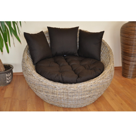 Kreslo okrúhle MAXI ratanové kubu