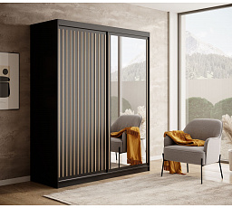 Posuvná skriňa Delia 160 Čierna+Artisan