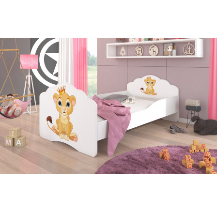Posteľ s matracom CASIMO LION 140x70 Biela