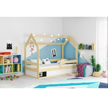 Jednolôžková posteľ pre deti, borovica, bez matraca 80 x 160