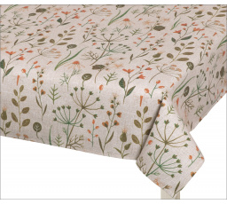 Obrus vetvičky na režnej