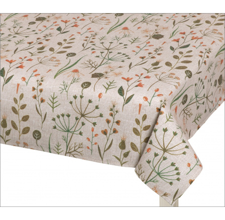 Obrus vetvičky na režnej