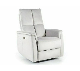 Polohovateľné kreslo NEPTUN VELVET, Svetlosivý Bluvel 03