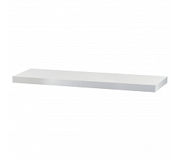 Nástenná polica 90 cm, MDF, matná biela, balená v ochrannej fólii