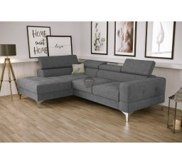 Rohová sedacia súprava TOSCANIA MINI s funkciou spania 170x250 cm - sivá, ľavá